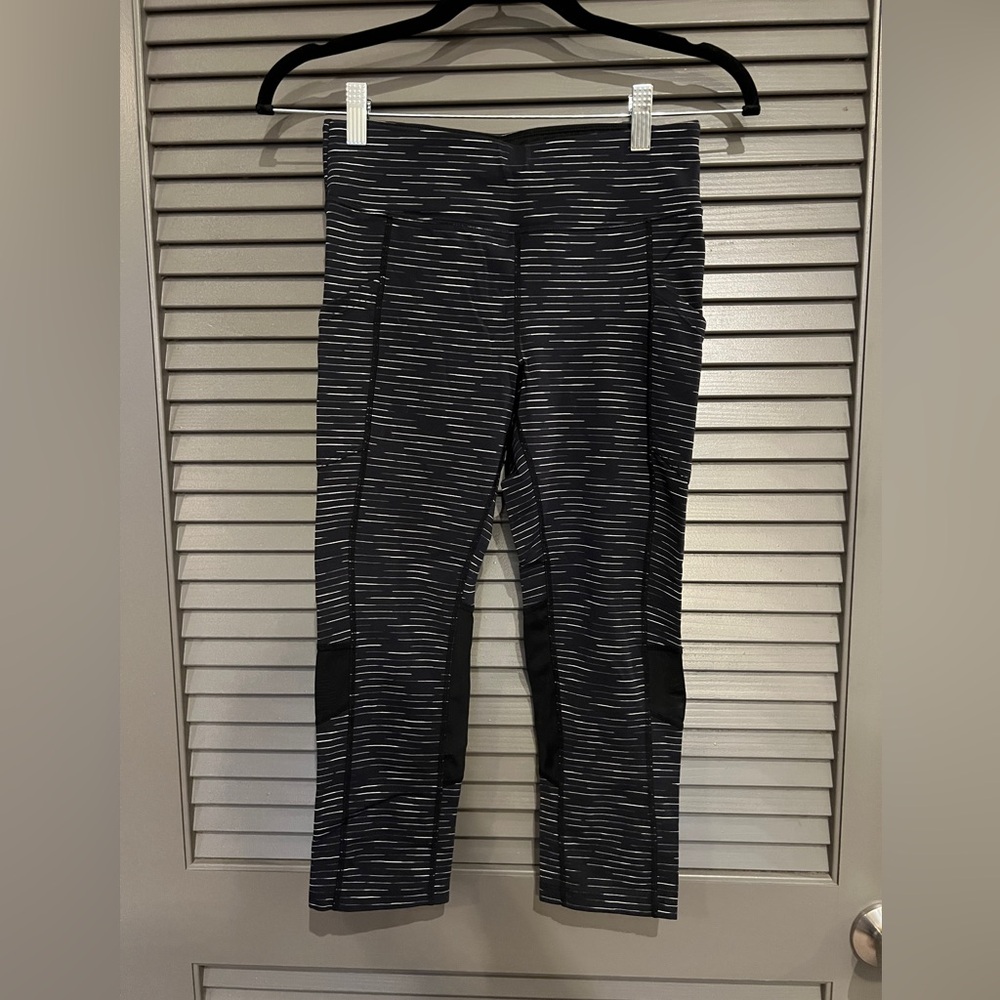 Calvin Klein Black Leggings with White Stripes